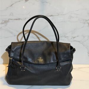 Kate Spade Black Pebbled Tote - large